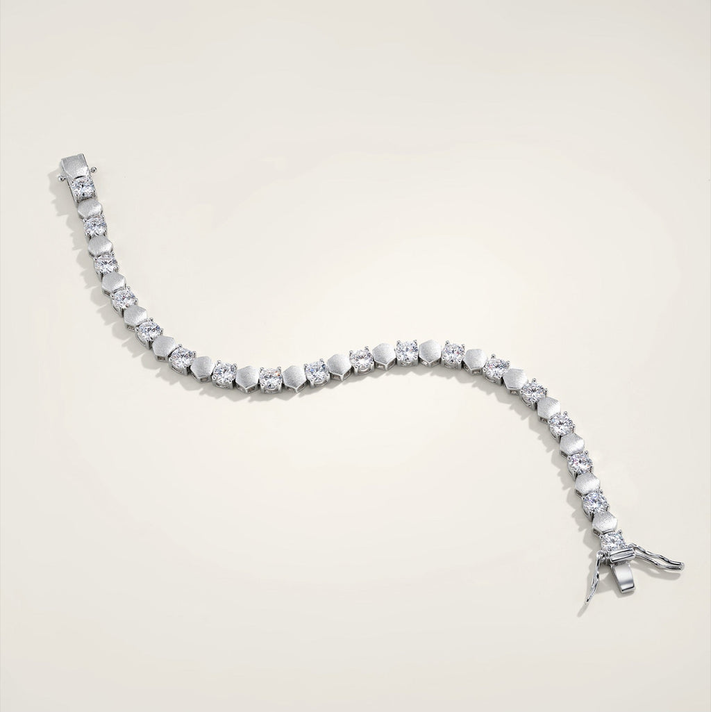 Sferetta Moissanite Tennis Bracelet in Sterling Silver