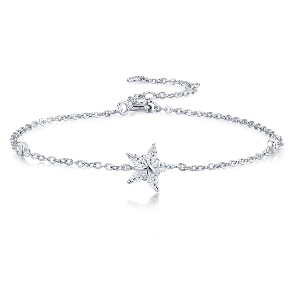 Stelluccia Moissanite Chain Bracelet in Sterling Silver