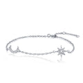 Lunastella Moissanite Chain Bracelet in Sterling Silver