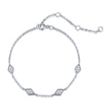 Rombolino Moissanite Chain Bracelet in Sterling Silver