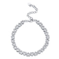 Cuorame Moissanite Heart Tennis Bracelet in Sterling Silver