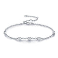 Bezellini Moissanite Chain Bracelet in Sterling Silver
