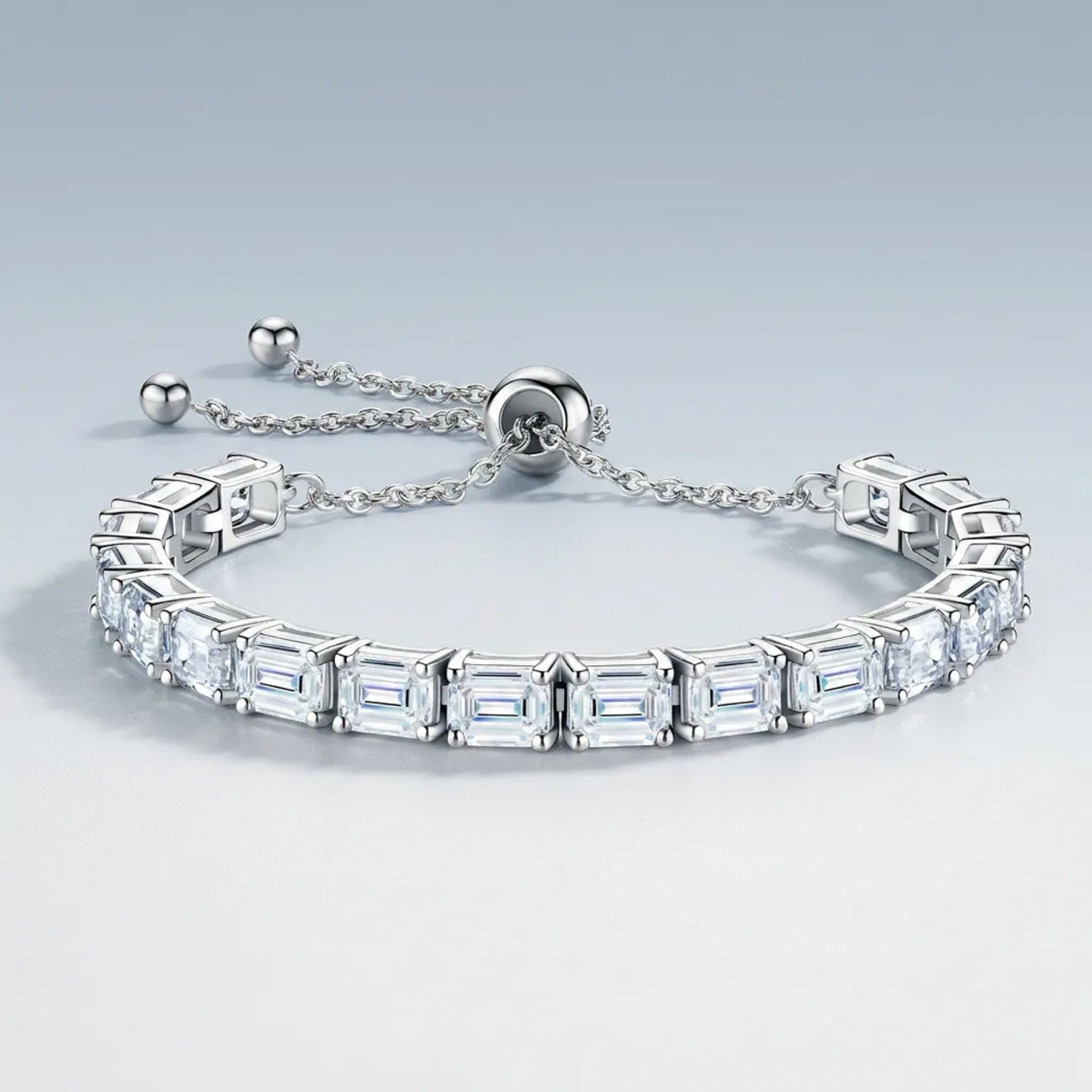Smeraldame Moissanite Tennis Bracelet in Sterling Silver