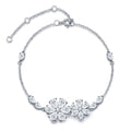 Margherame Moissanite Chain Bracelet in Sterling Silver