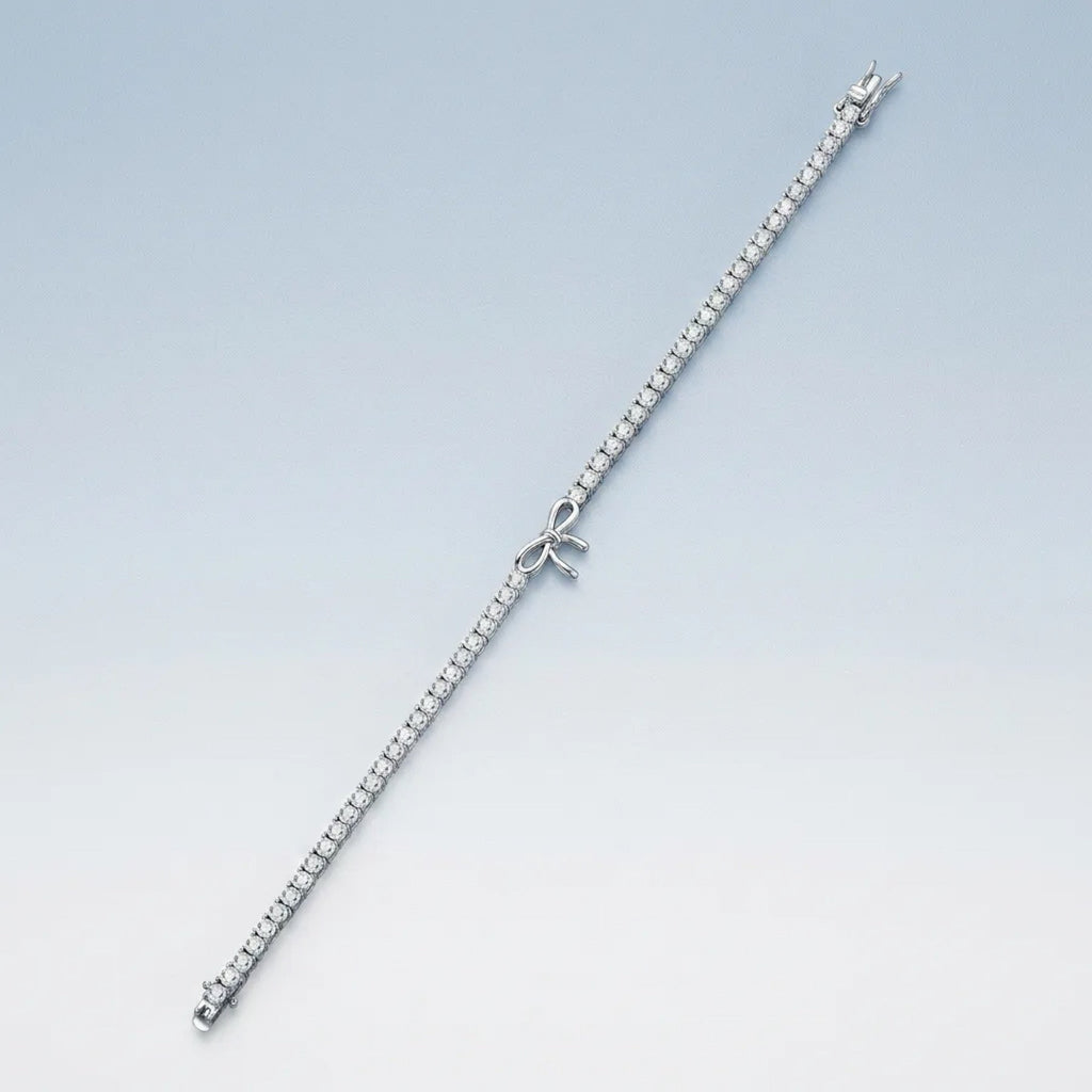 Fiocchino Moissanite Tennis Bracelet in Sterling Silver