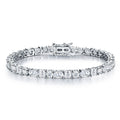 Quadratura Moissanite Tennis Bracelet in Sterling Silver