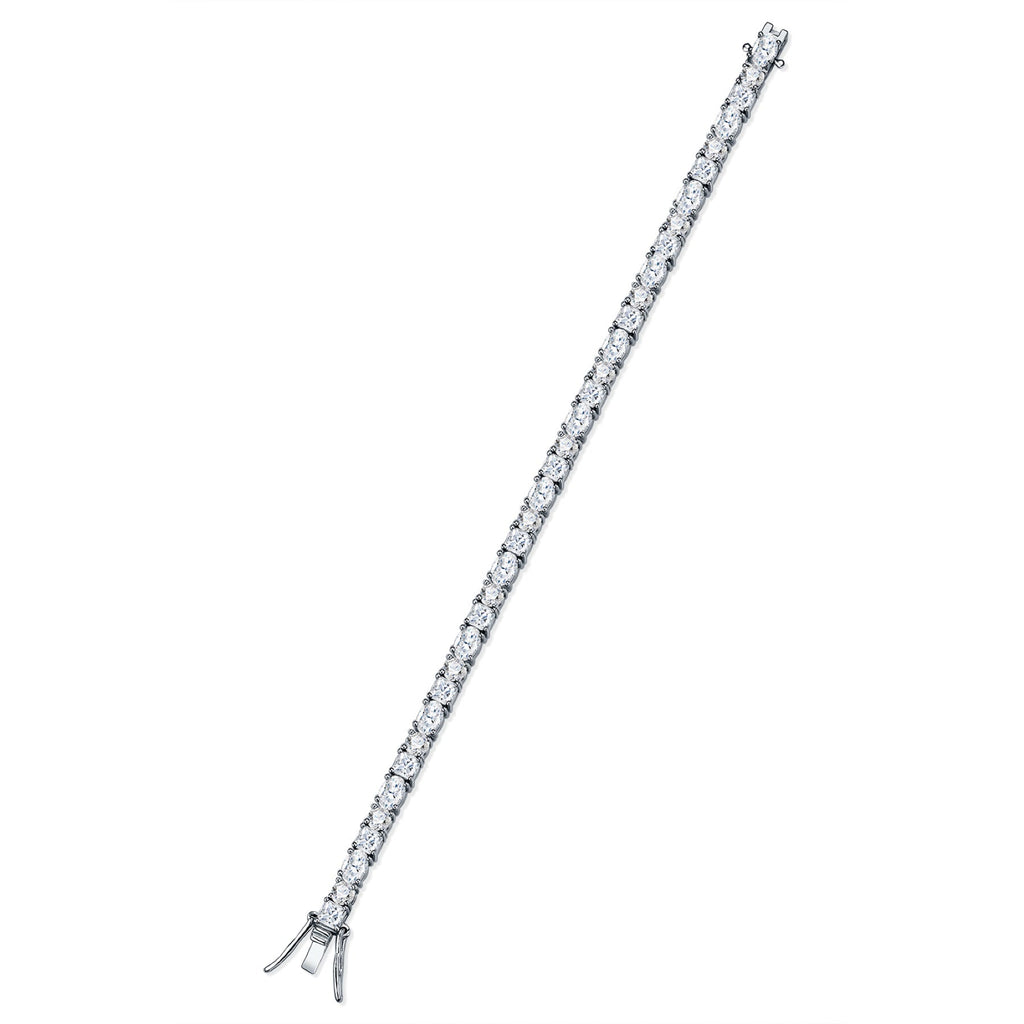 Quadratura Moissanite Tennis Bracelet in Sterling Silver