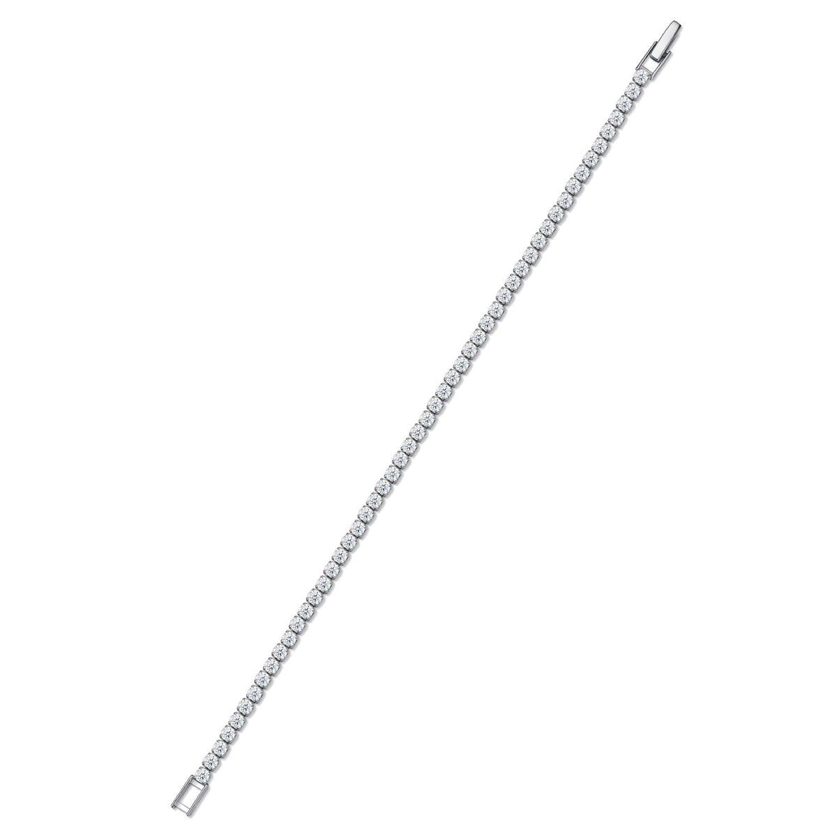 Rotondina Moissanite Tennis Bracelet in Sterling Silver