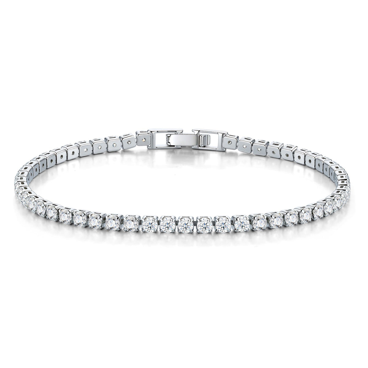 Rotondina Moissanite Tennis Bracelet in Sterling Silver