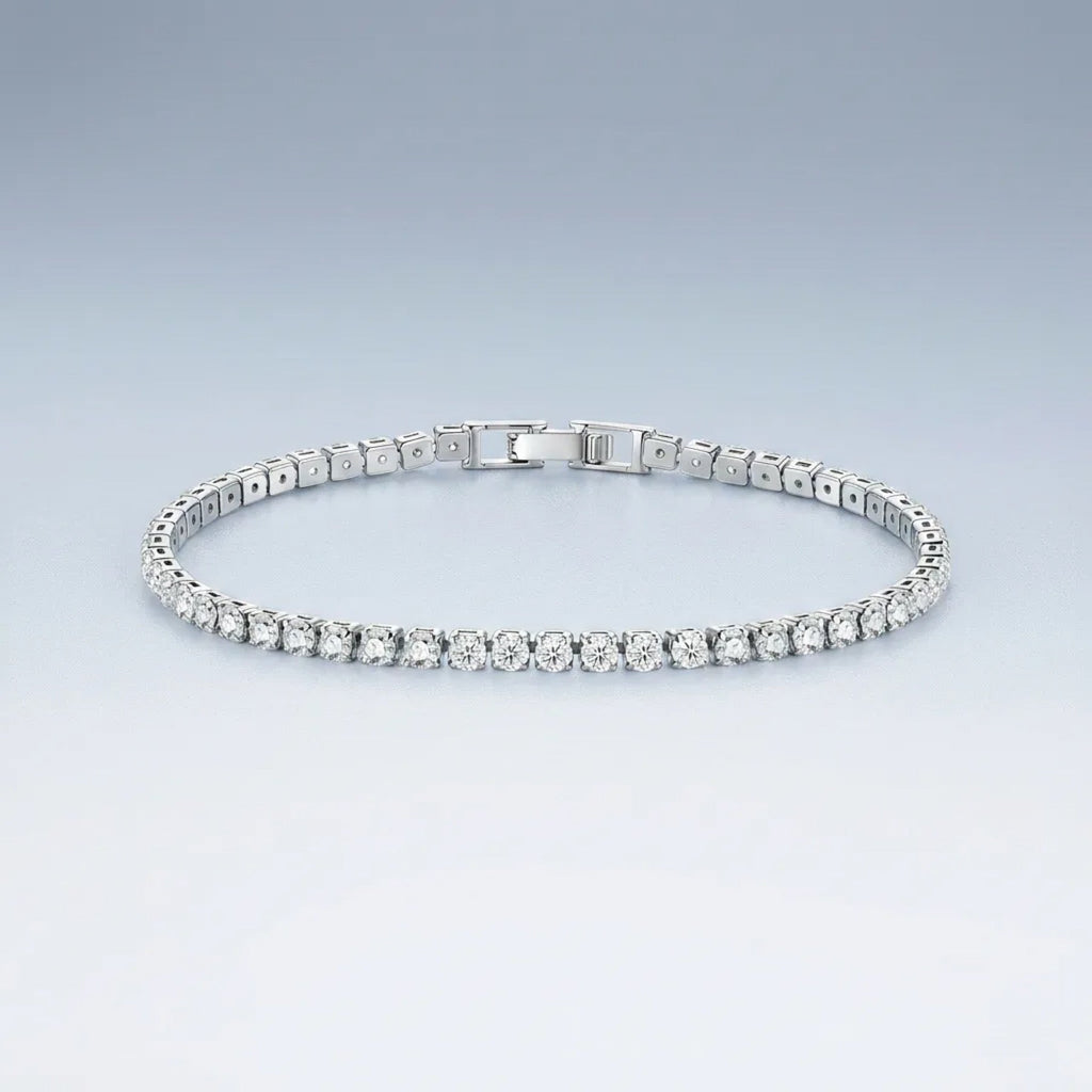 Rotondina Moissanite Tennis Bracelet in Sterling Silver
