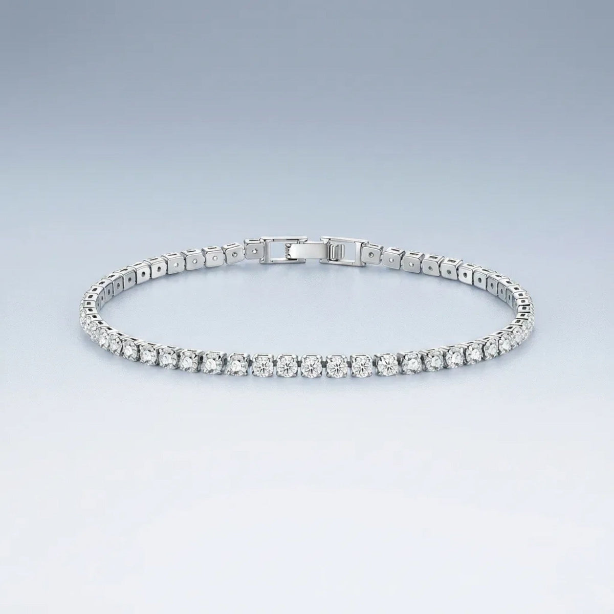 Rotondina Moissanite Tennis Bracelet in Sterling Silver