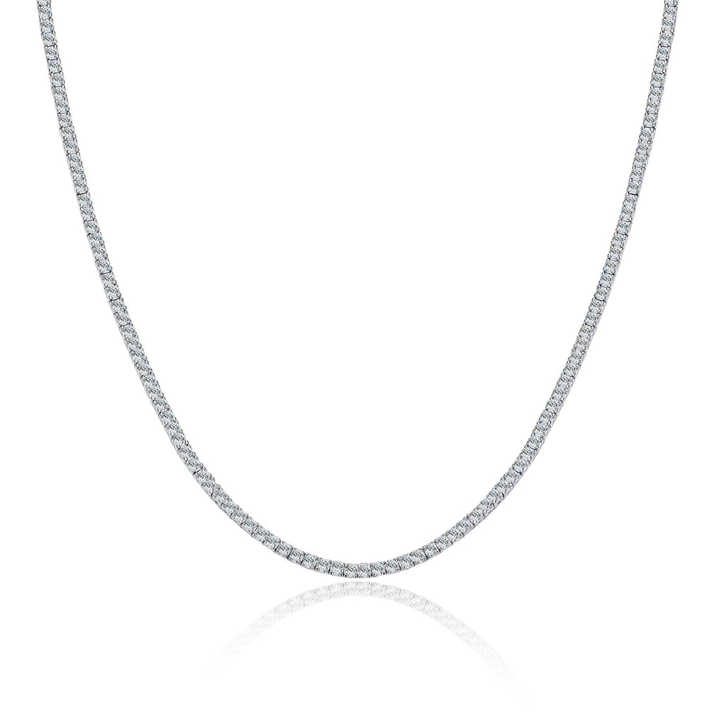Galaxia Moissanite Tennis Necklace in Sterling Silver
