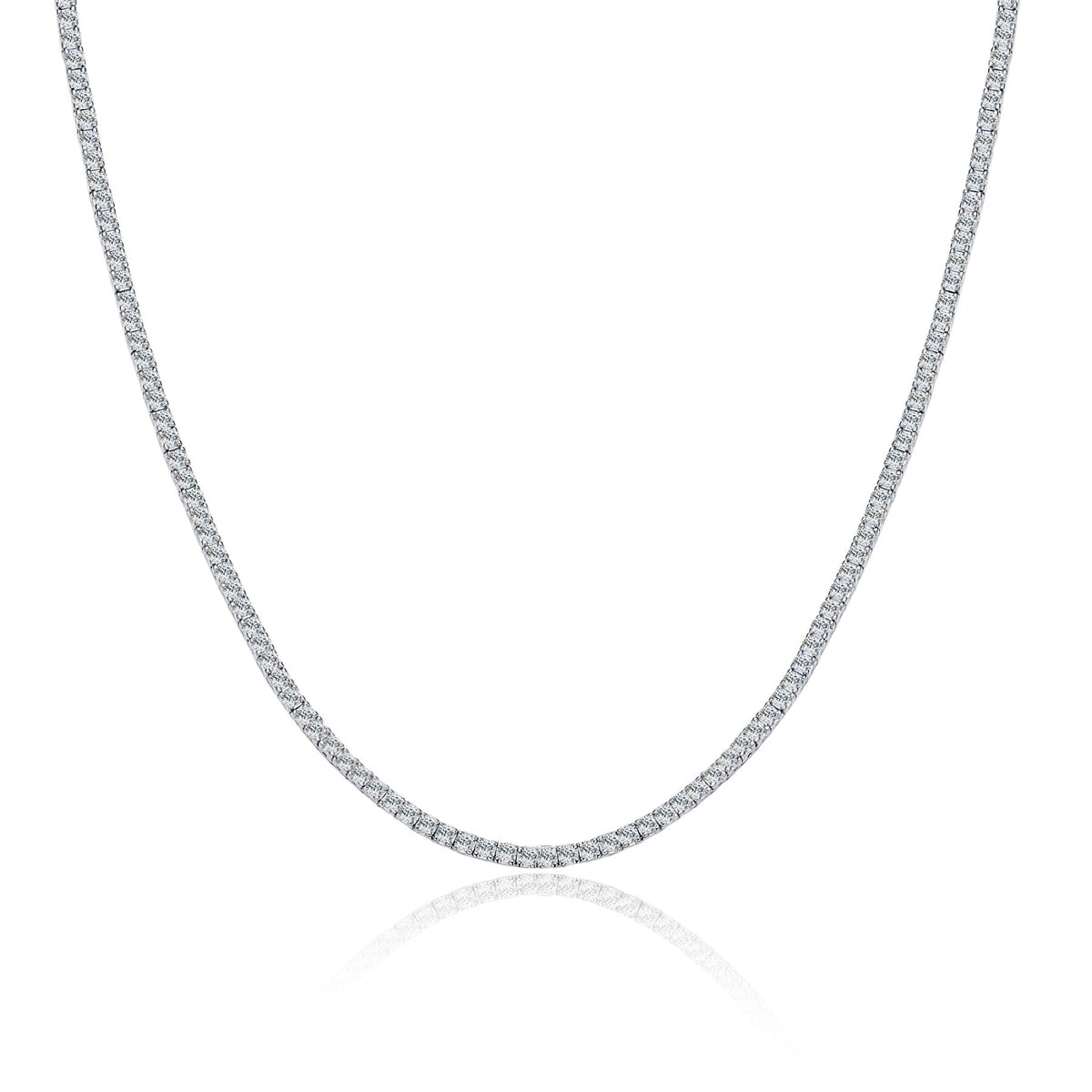 Galaxia Moissanite Tennis Necklace in Sterling Silver
