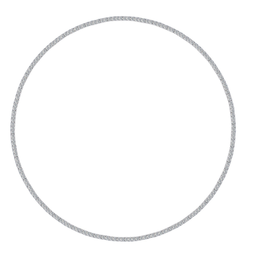 Galaxia Moissanite Tennis Necklace in Sterling Silver