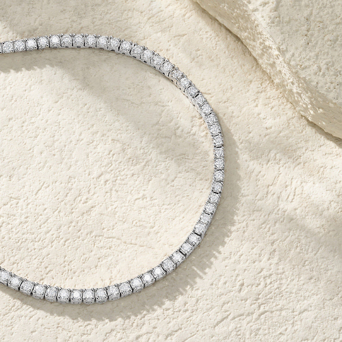 Galaxia Moissanite Tennis Necklace in Sterling Silver