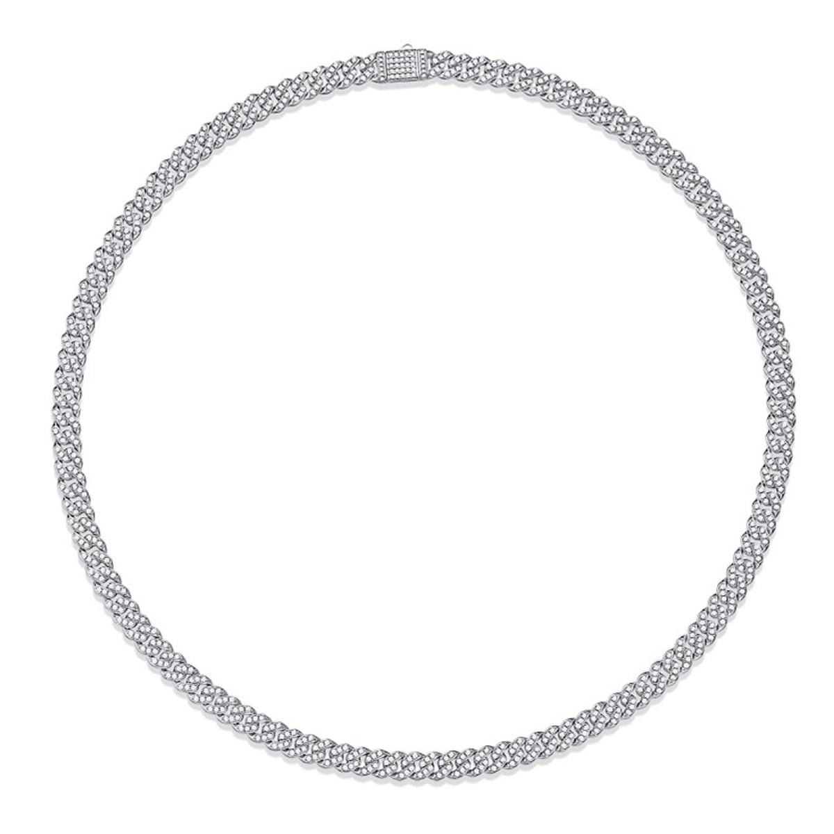 Vitale Moissanite Tennis Necklace in Sterling Silver