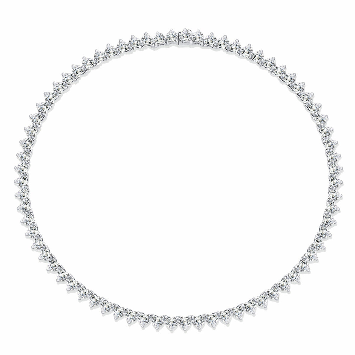 Attrazione 1 Carat Moissanite Tennis Necklace in Sterling Silver