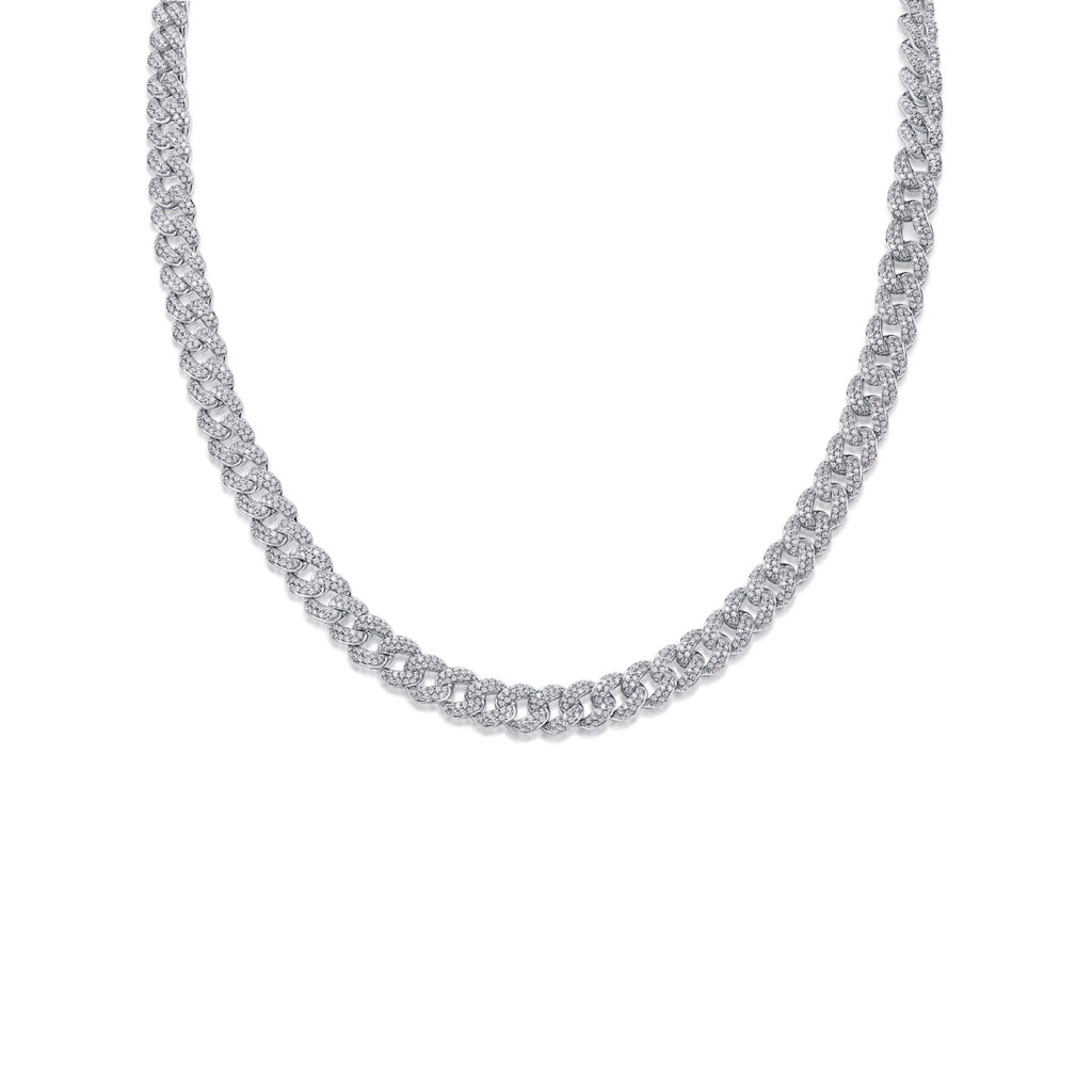 Ghiacciaia Moissanite Tennis Necklace in Sterling Silver