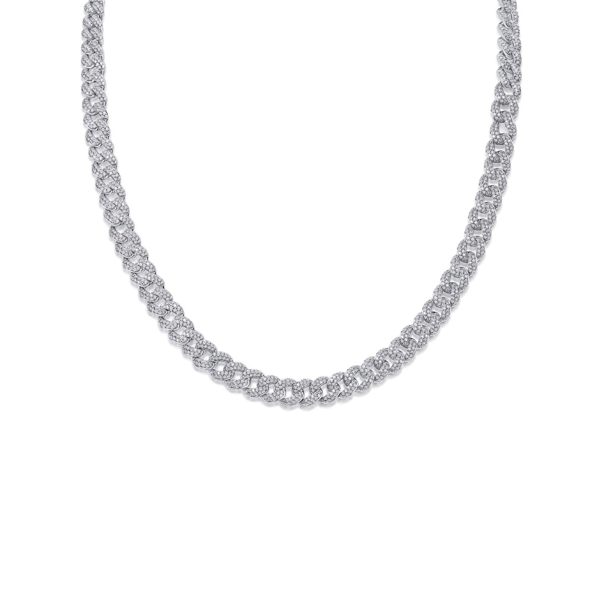 Ghiacciaia Moissanite Tennis Necklace in Sterling Silver