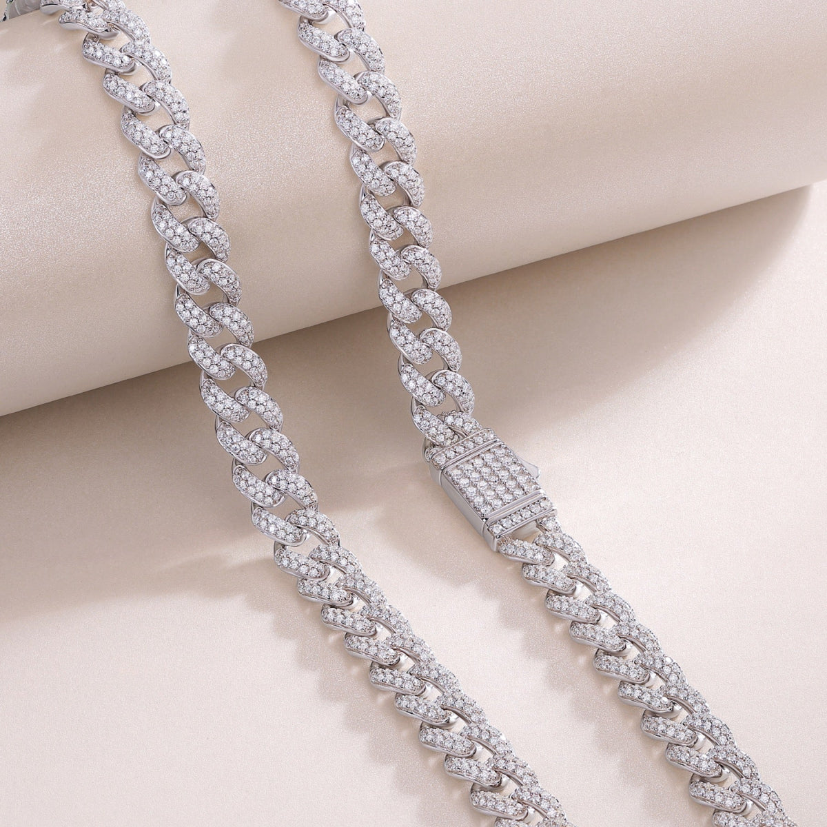 Ghiacciaia Moissanite Tennis Necklace in Sterling Silver