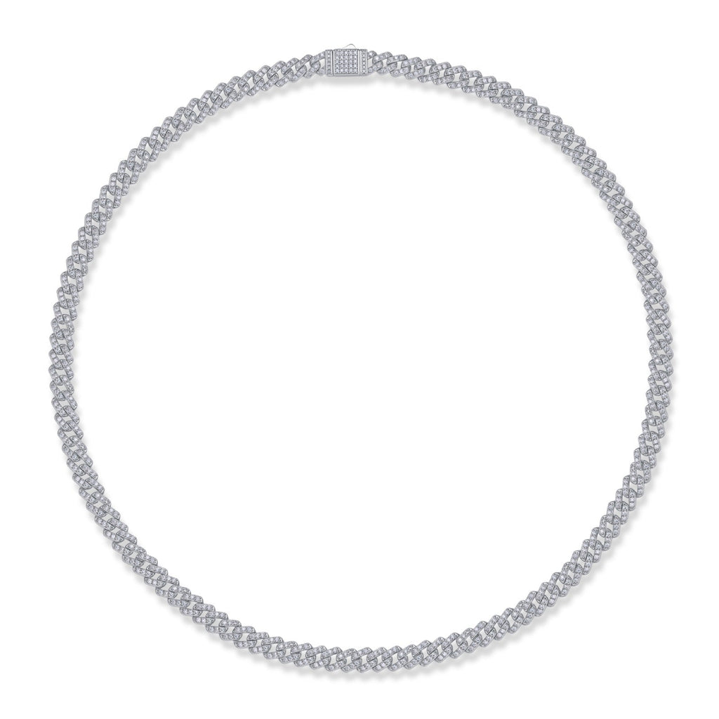 Effimera Moissanite Tennis Necklace in Sterling Silver