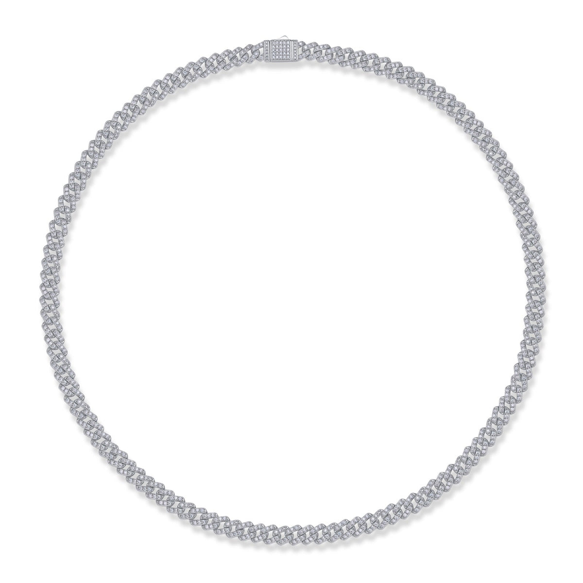 Effimera Moissanite Tennis Necklace in Sterling Silver