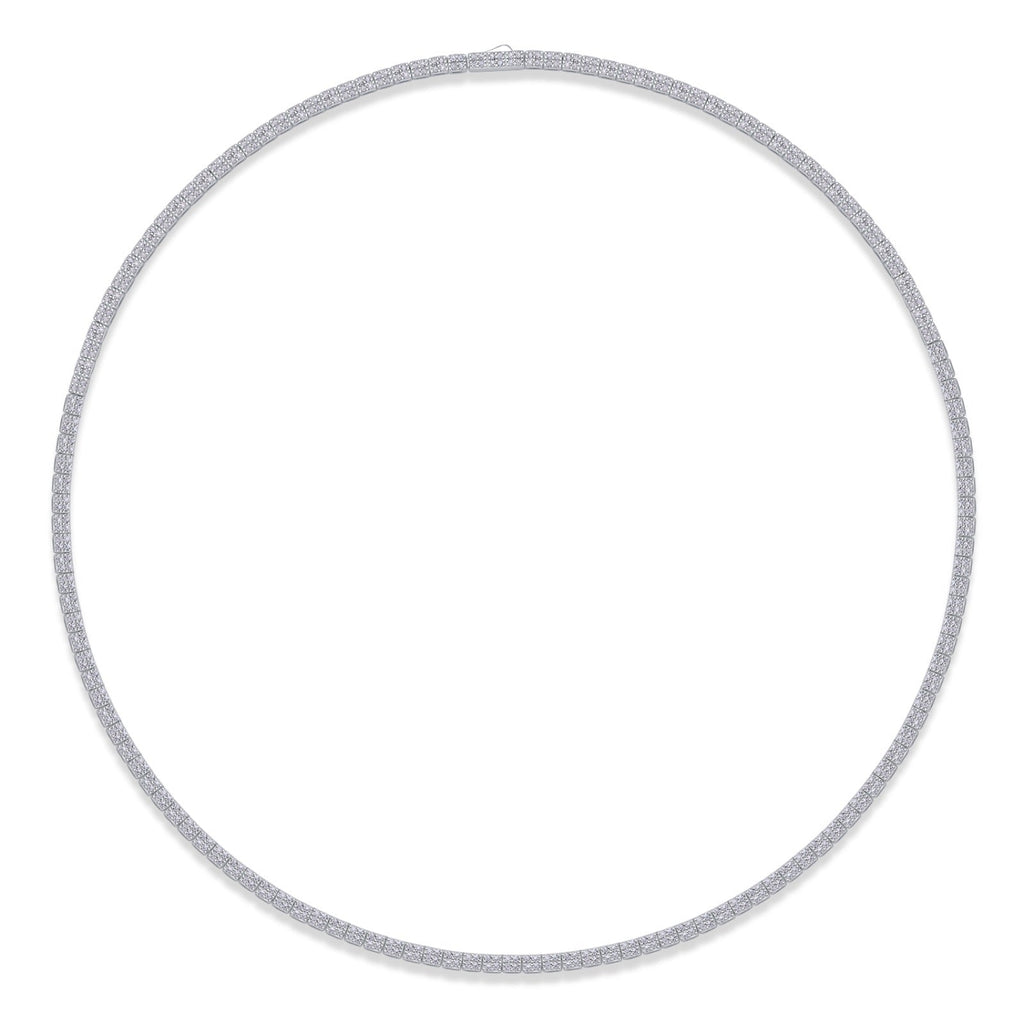 Lago Moissanite Collar Necklace in Sterling Silver