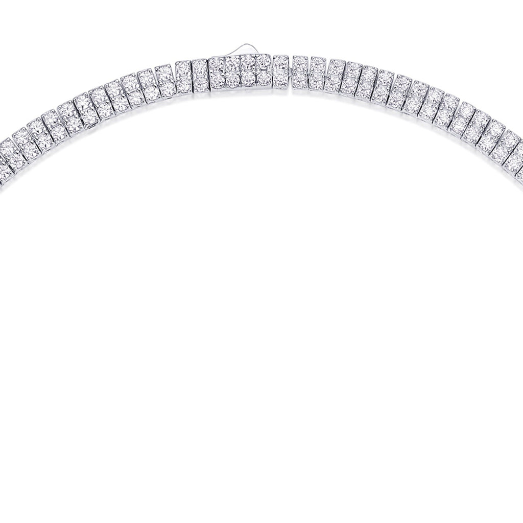 Circonia Moissanite Tennis Necklace in Sterling Silver