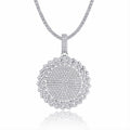 Raggiato Moissanite Medallion Necklace in Sterling Silver
