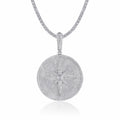 Splendente Moissanite Medallion Necklace in Sterling Silver