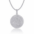 Icona Moissanite Medallion Necklace in Sterling Silver