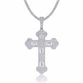 Reliquia Moissanite Cross Necklace in Sterling Silver