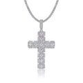 Rood Moissanite Cross Necklace in Sterling Silver