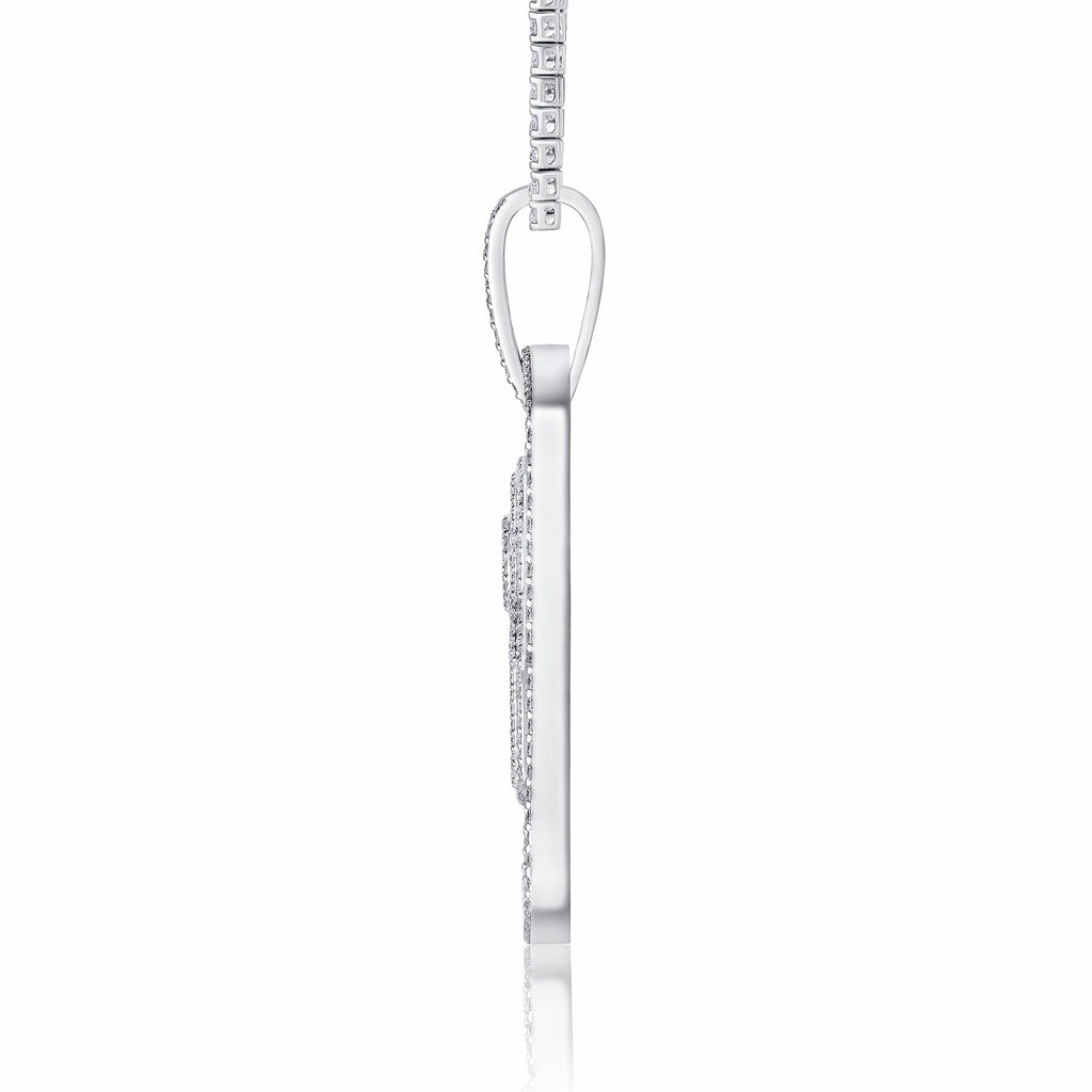 Talismano Moissanite Pendant Necklace in Sterling Silver