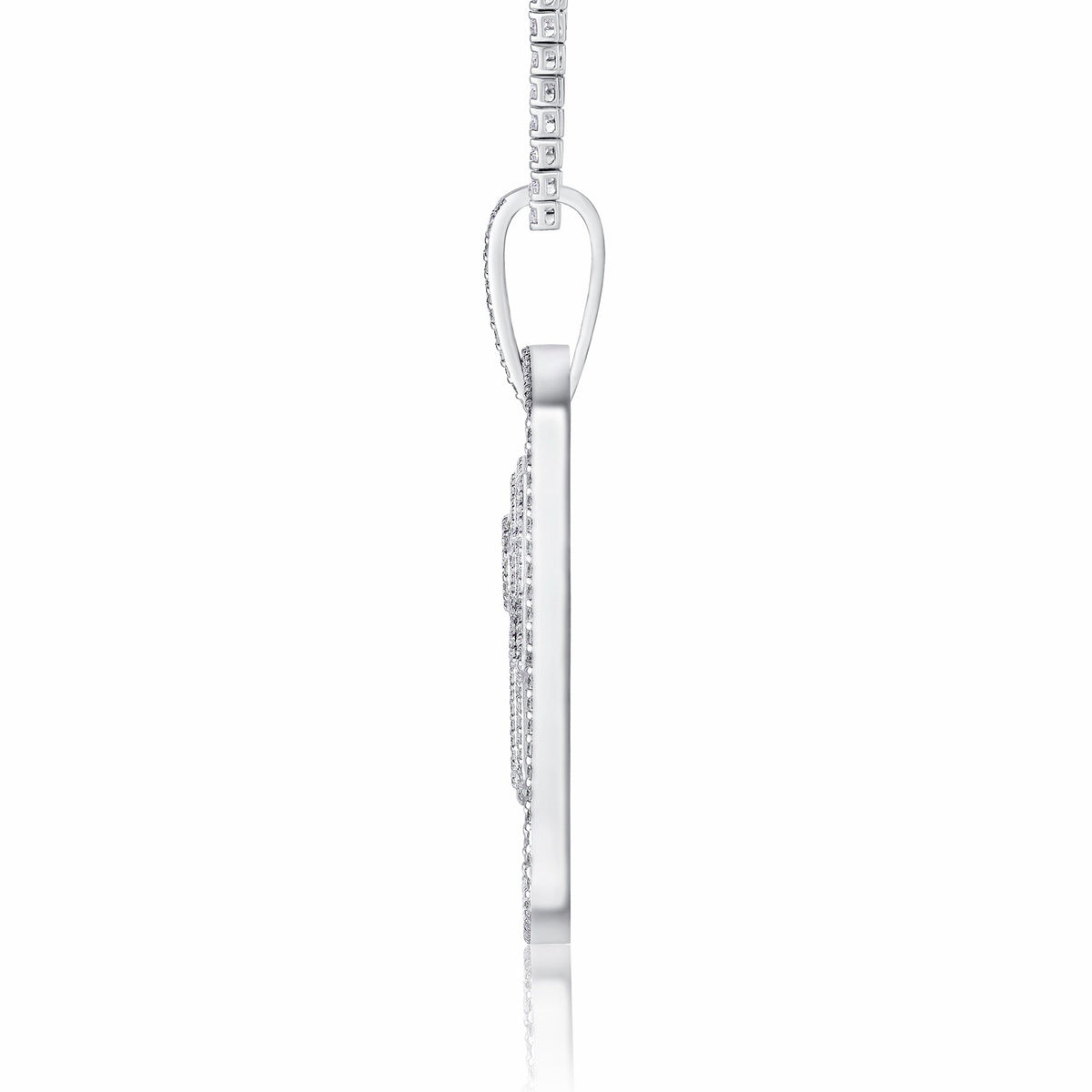 Talismano Moissanite Pendant Necklace in Sterling Silver