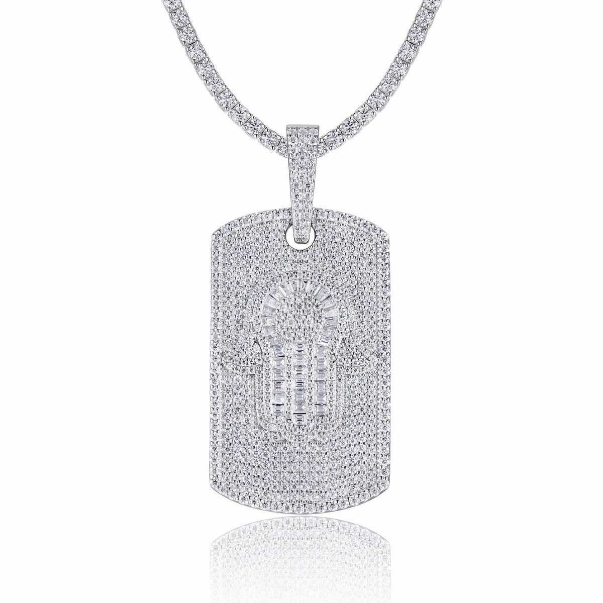 Talismano Moissanite Pendant Necklace in Sterling Silver