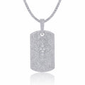 Piastrina Moissanite Pendant Necklace in Sterling Silver