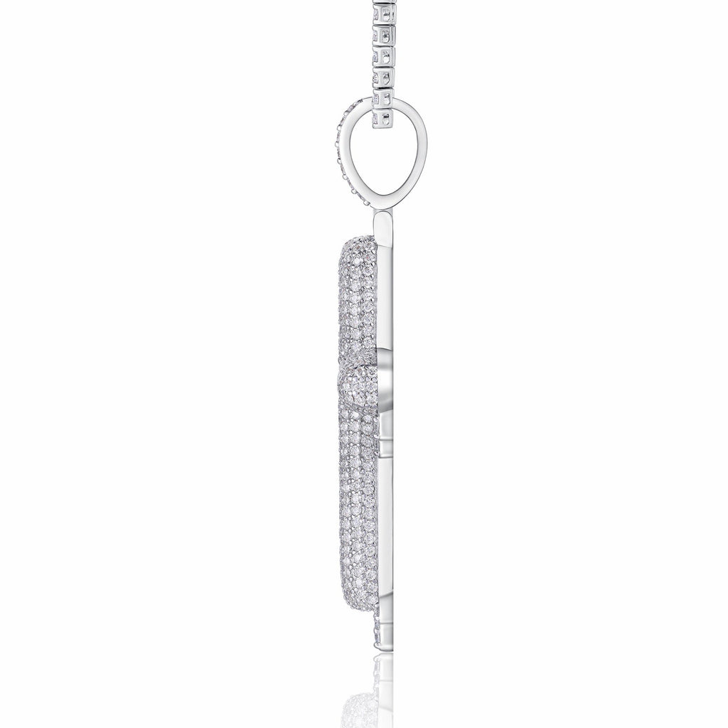 Colata Moissanite Cross Necklace in Sterling Silver