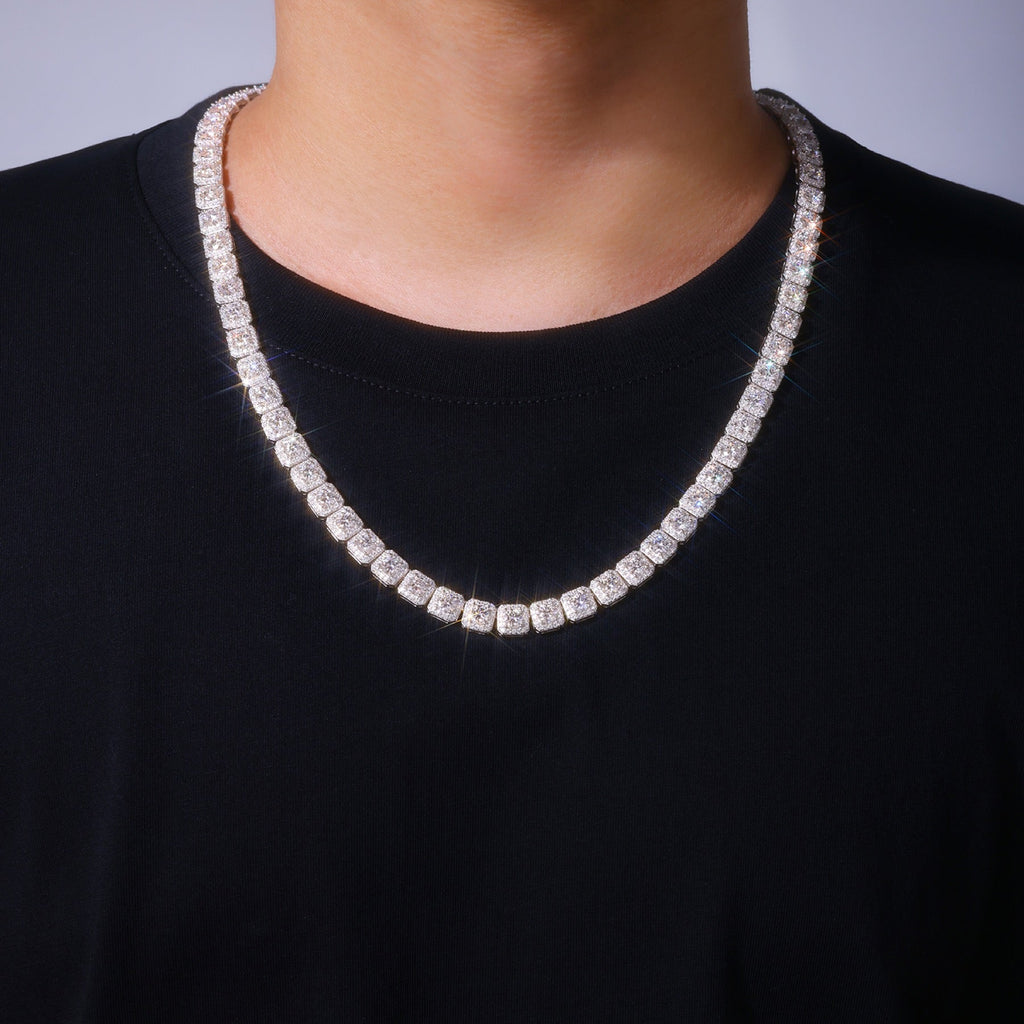 Imperatrice Moissanite Tennis Necklace in Sterling Silver