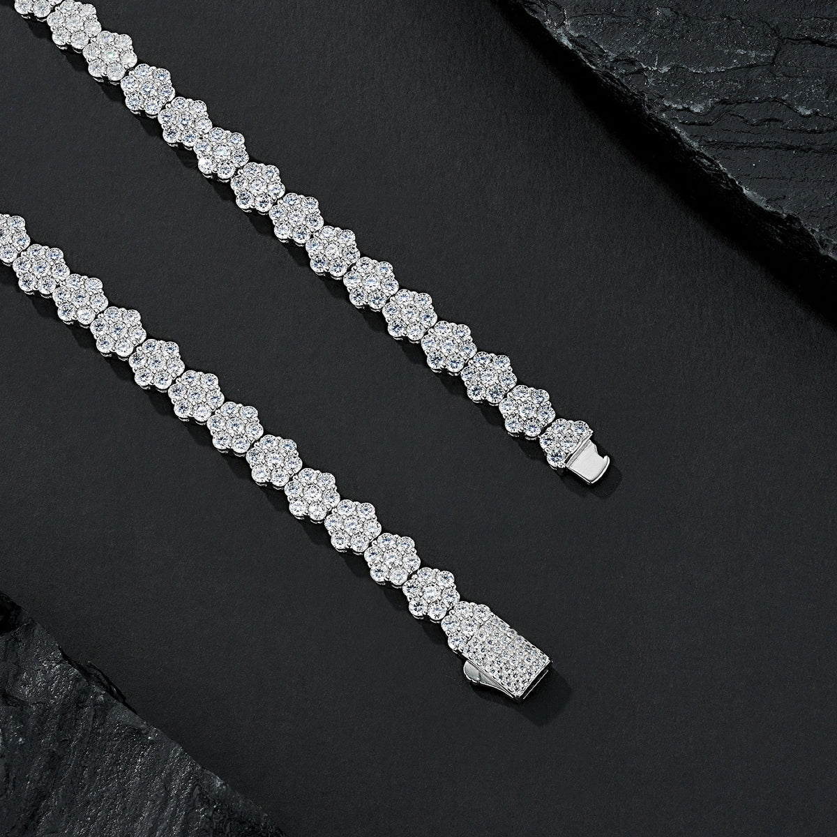 Fulgida Moissanite Tennis Necklace in Sterling Silver
