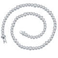 Bezela Moissanite Tennis Necklace in Sterling Silver
