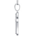Devota Moissanite Cross Necklace in Sterling Silver