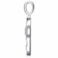 Basalto Moissanite Cross Necklace in Sterling Silver