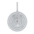 Leone Moissanite Lion Medallion Necklace in Sterling Silver