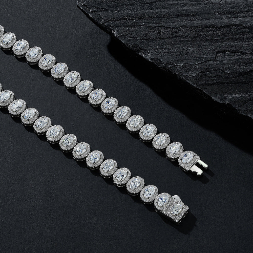 Bezelina Moissanite Tennis Necklace in Sterling Silver