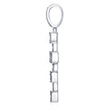 Colonnato Moissanite Cross Necklace in Sterling Silver