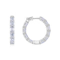 Ambra Moissanite Hoop Earrings in Sterling Silver