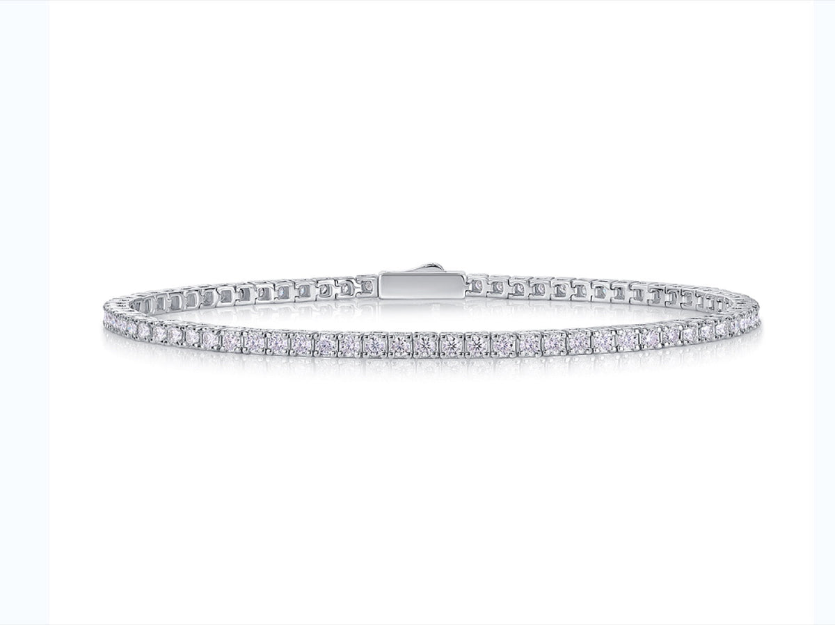 Amanti Moissanite Tennis Bracelet in Sterling Silver