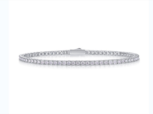 Amanti Moissanite Tennis Bracelet in Sterling Silver