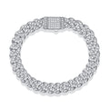 Credo Moissanite Cuban Link Bracelet in Sterling Silver